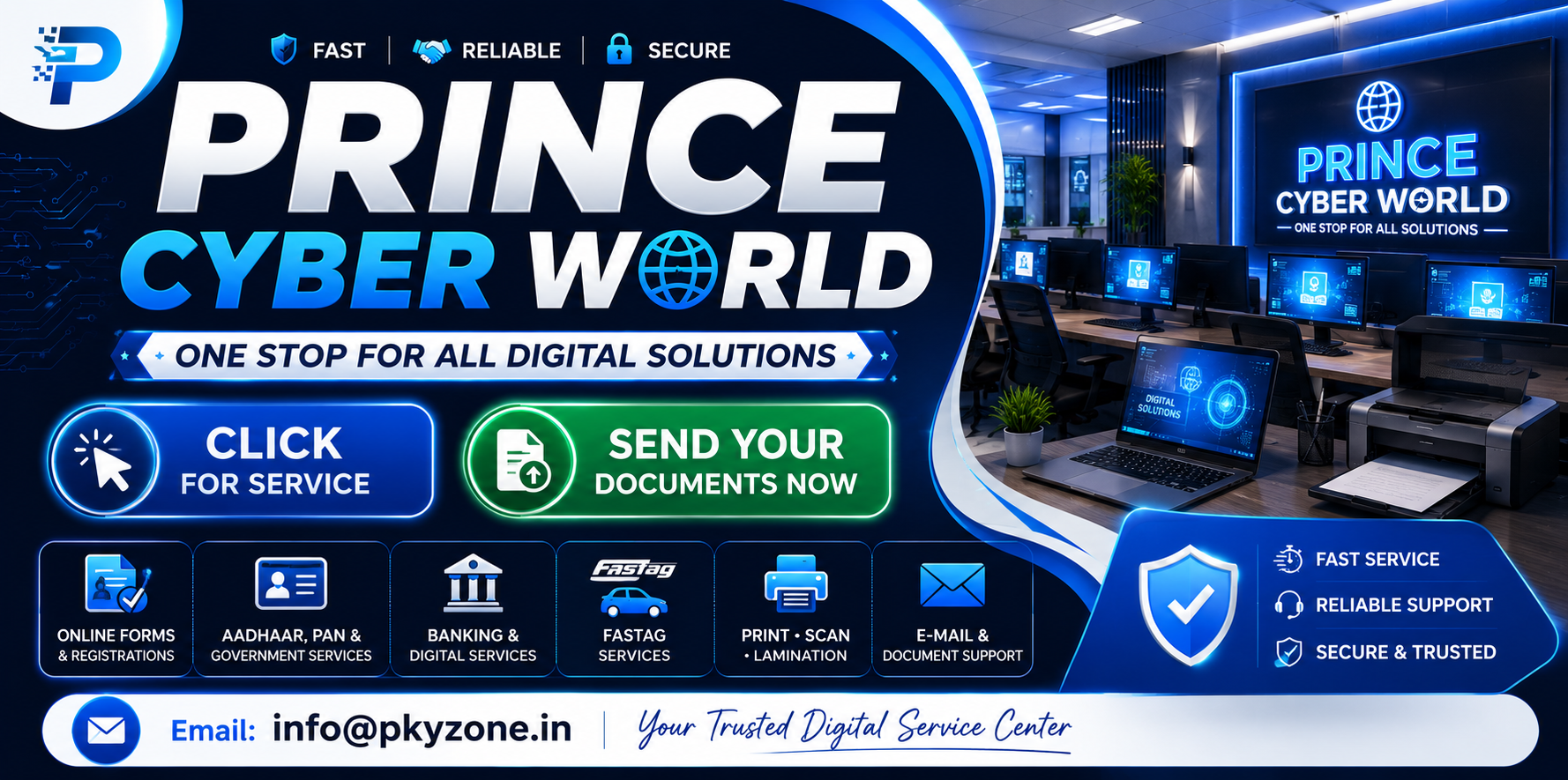 Cyber cafe service center